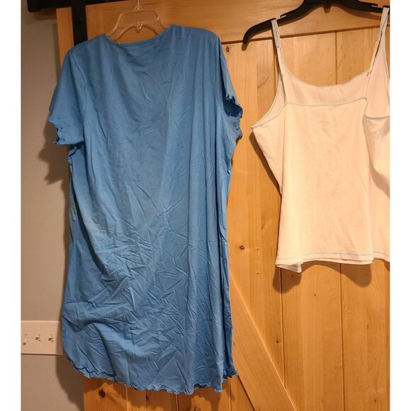 Lot of 3 CACIQUE Sleepwear WOMEN Nightgown & 2 Tanks Plus Size 18/20 *stains - Picture 5 of 16